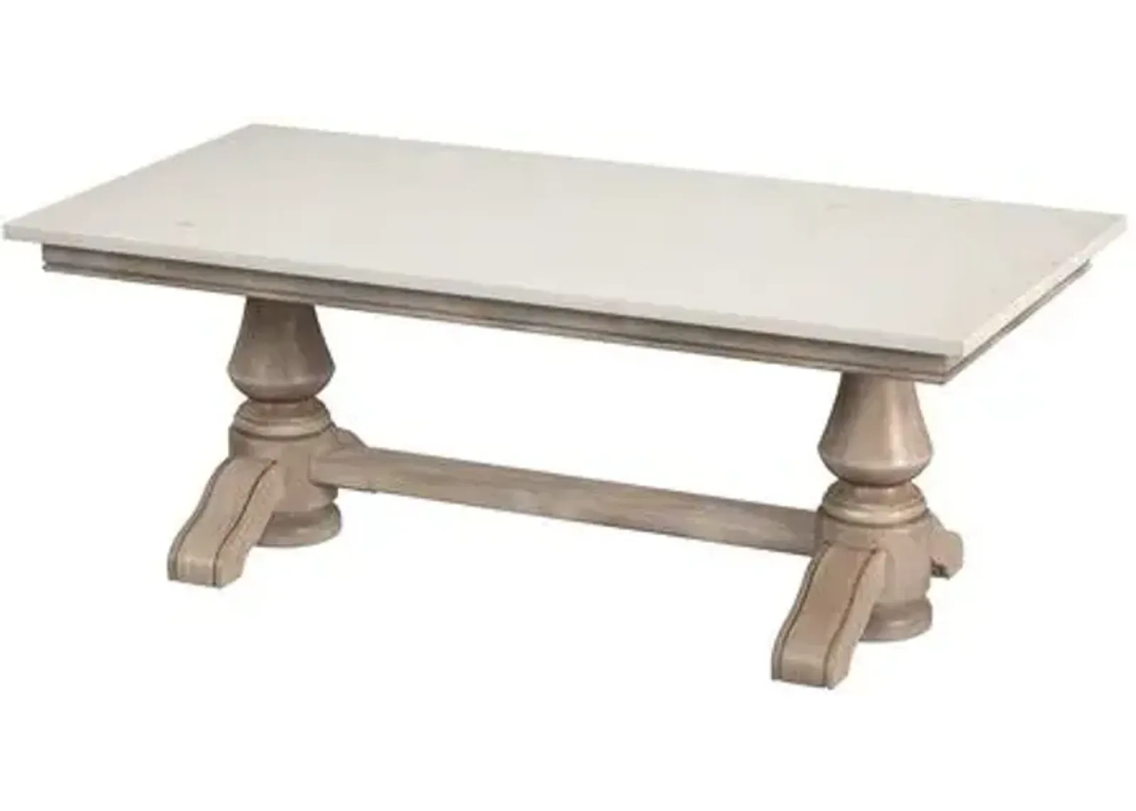 Liam Rectangular Marble Coffee Table - Sandalwood Beige