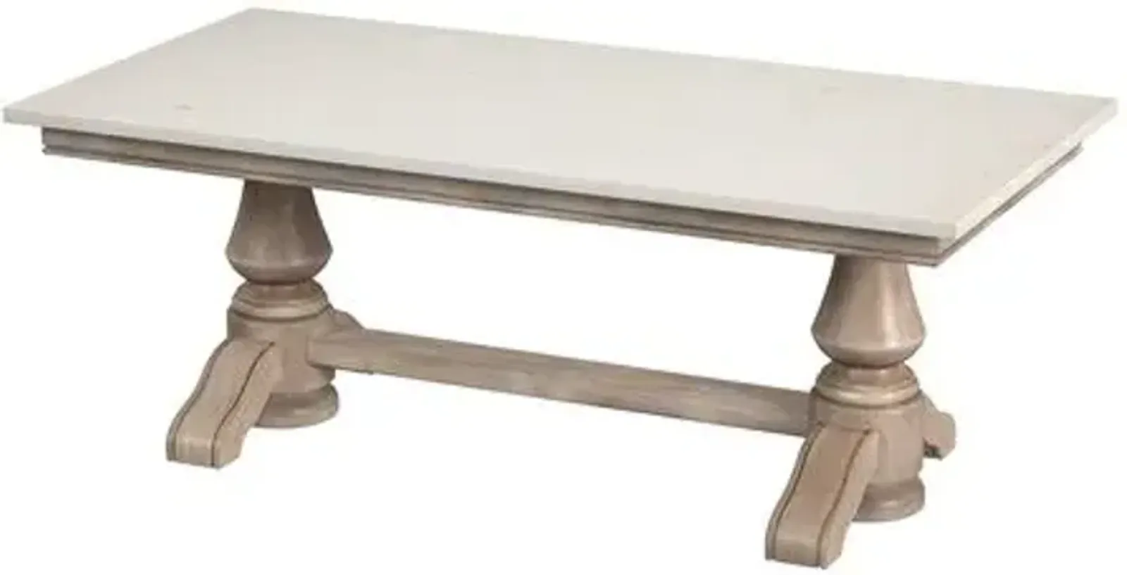 Liam Rectangular Marble Coffee Table - Sandalwood Beige