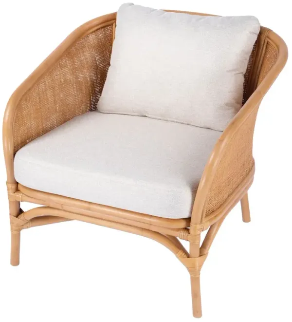 Micah Rattan Upholstered Accent Chair, Natural