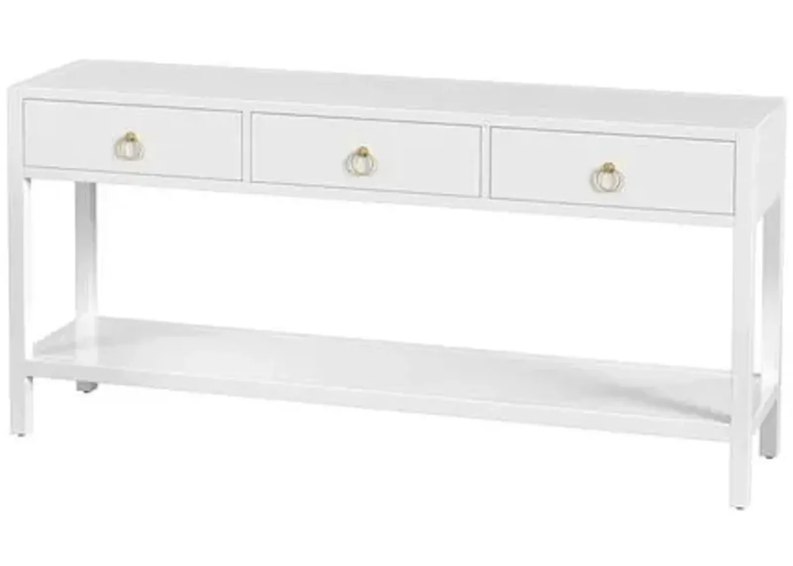 Grayson 3-Drawer 65" Console Table - White