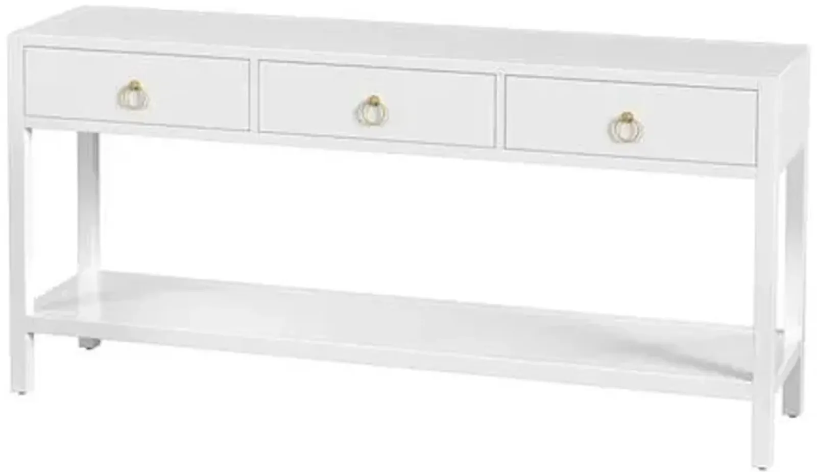 Sully 3-Drawer 65" Console Table - White