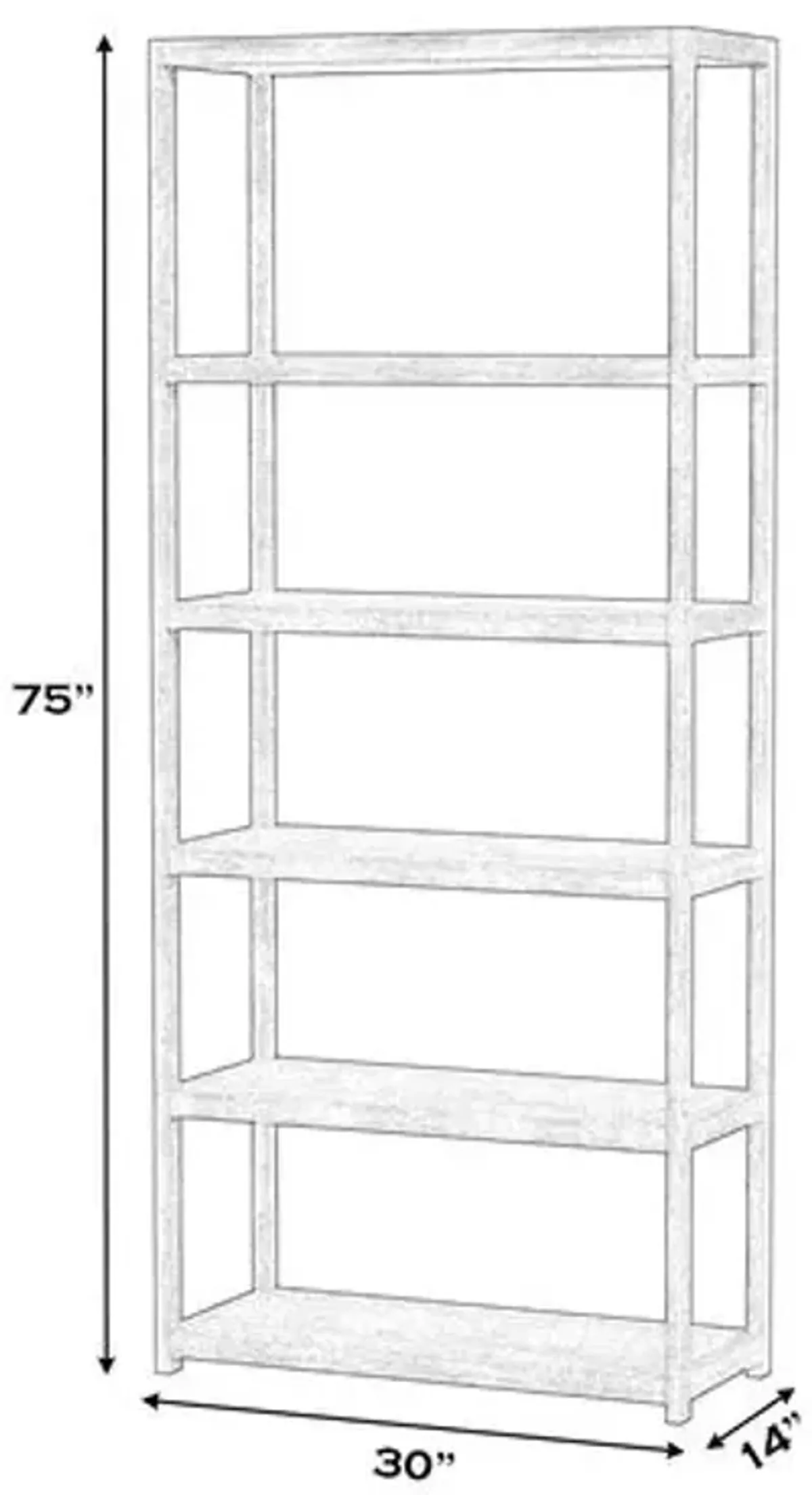 Sully Etagere Bookcase - Blue