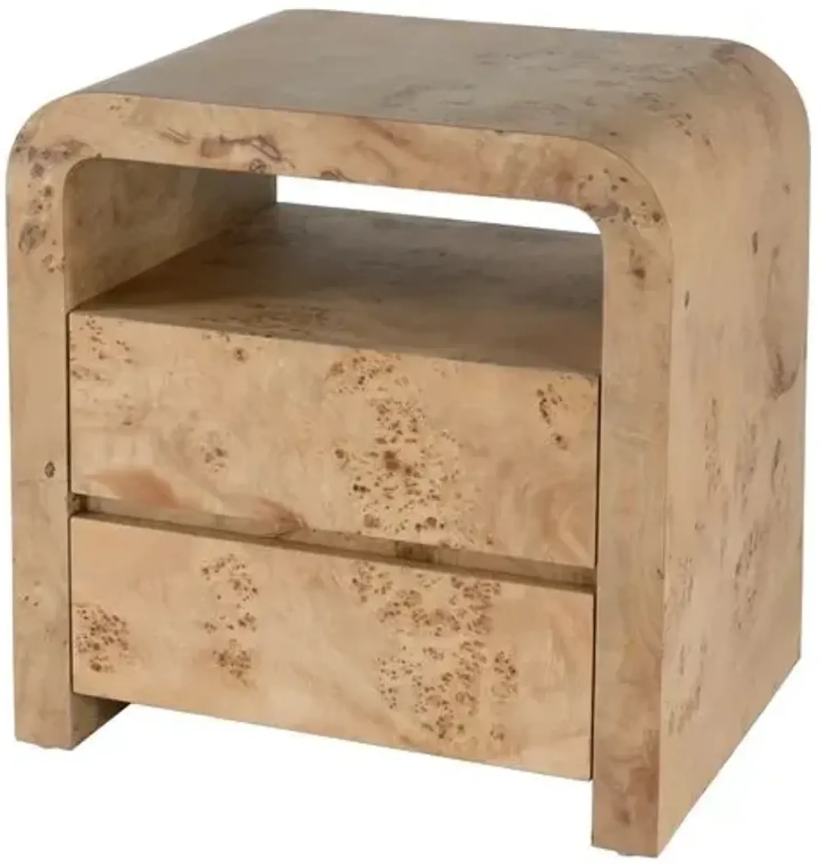 Logan 2-Drawer Nightstand - Light Burl