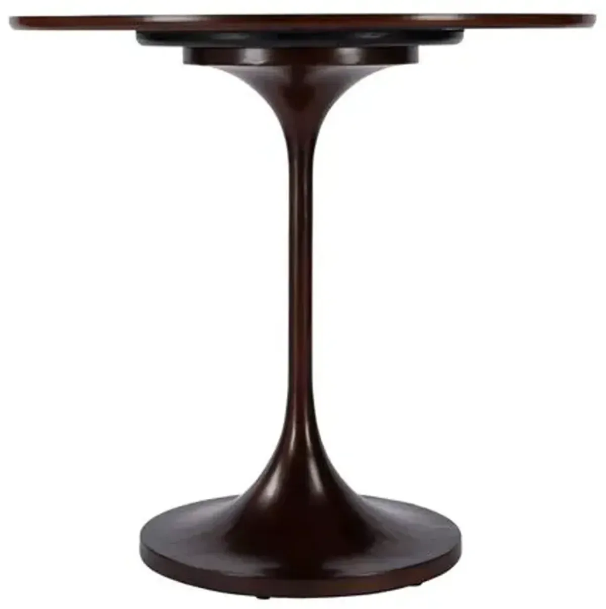 Julia 30" Round Pedestal Game Table - Cherry - Brown