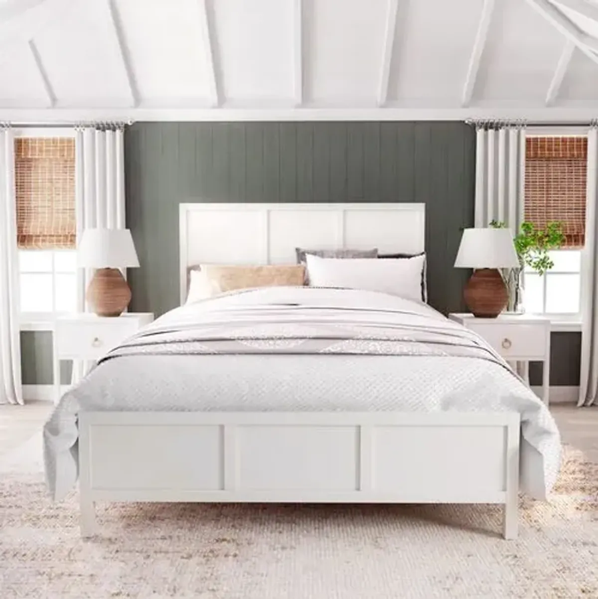 Grayson Queen Size Bed - White