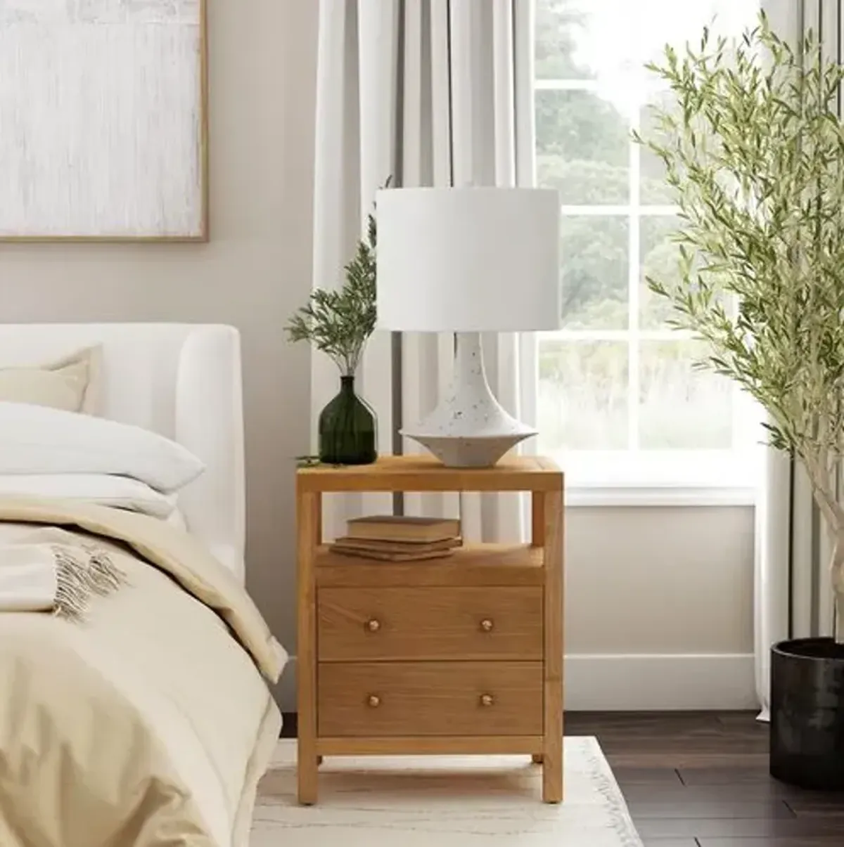 Charlie 2-Drawer Nightstand