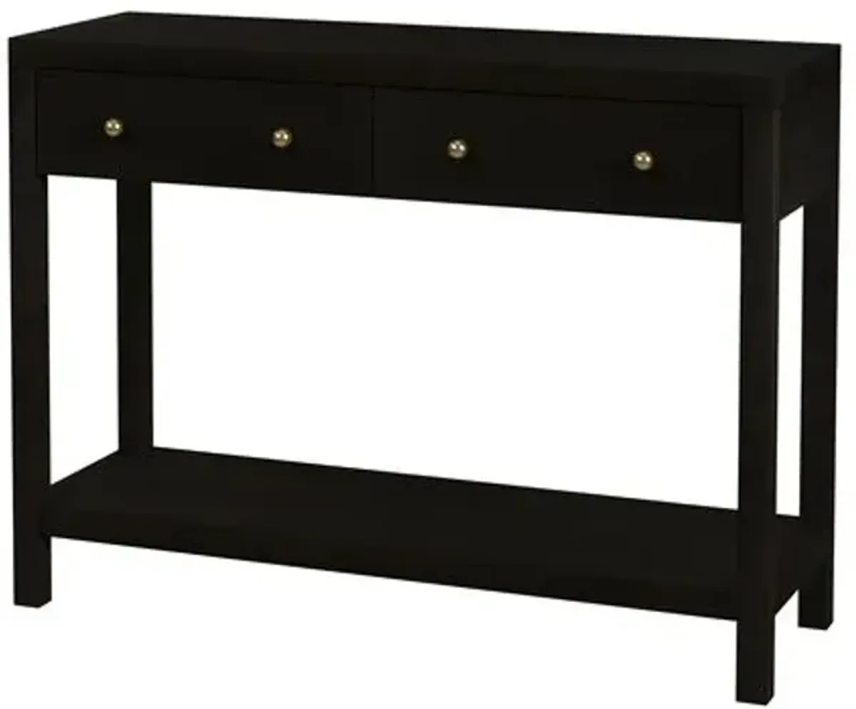 Charlie 40"W 2-Drawer Console Table - Brown