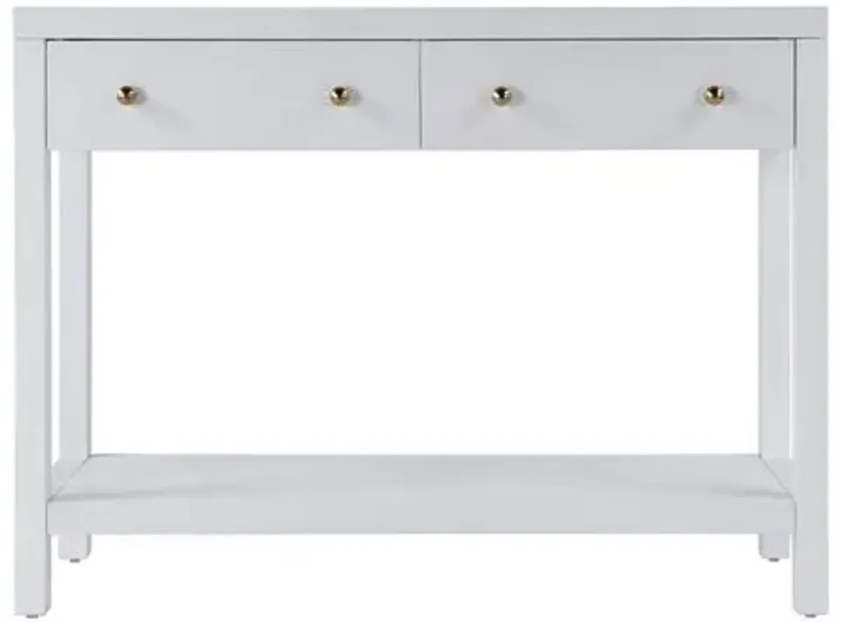 Charlie 2-Drawer Console Table - White