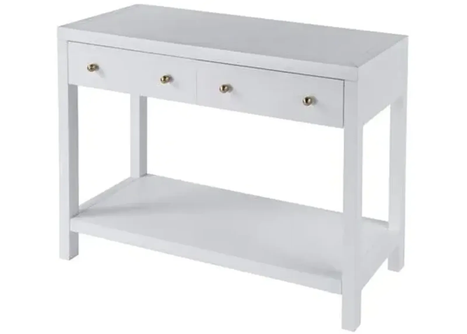 Charlie 2-Drawer Console Table - White