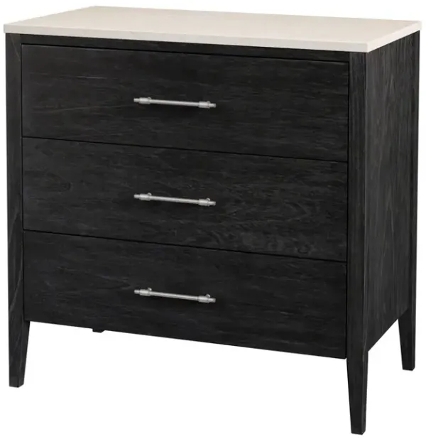 Ethan 3-Drawer Marble Top Chest