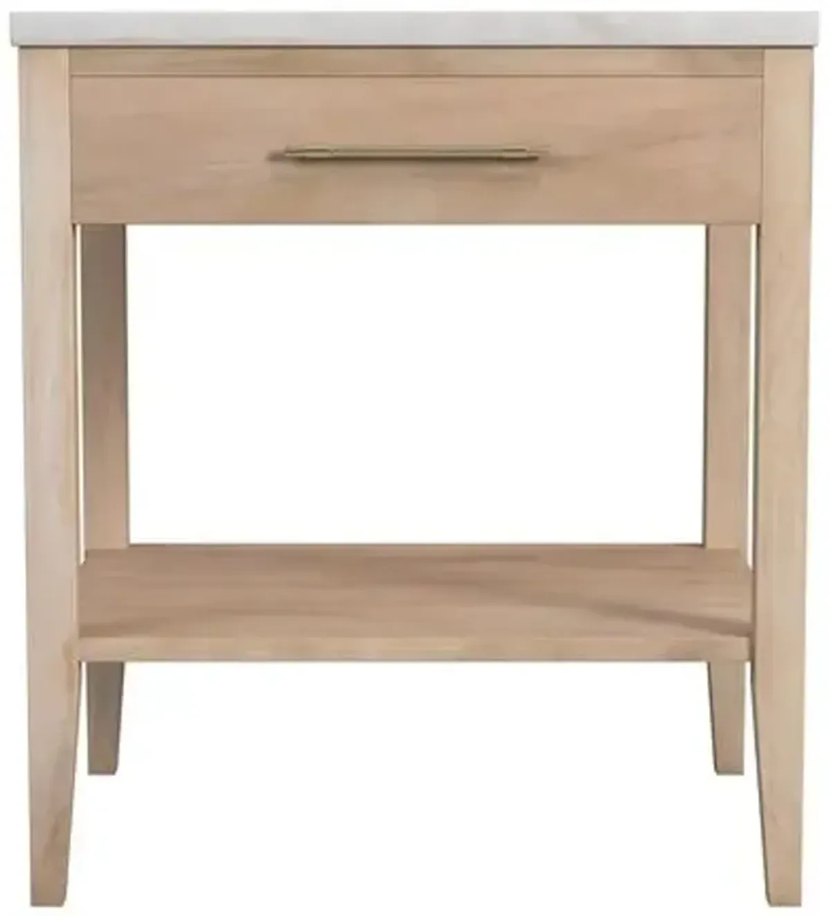 Ethan 1-Drawer Marble Top Nightstand