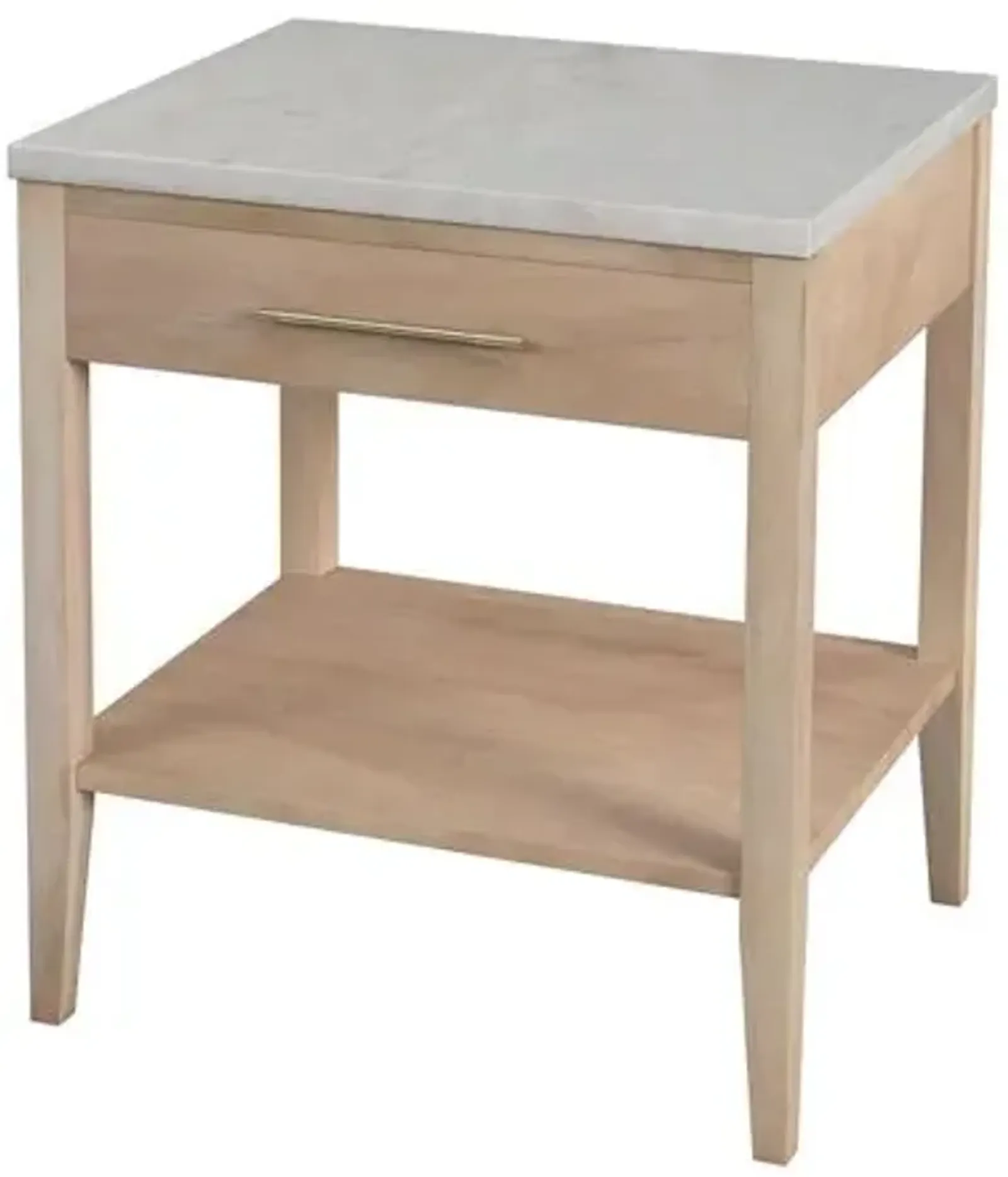 Ethan 1-Drawer Marble Top Nightstand