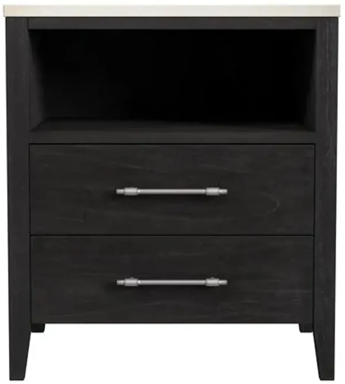 Ethan 2-Drawer Marble Top Nightstand