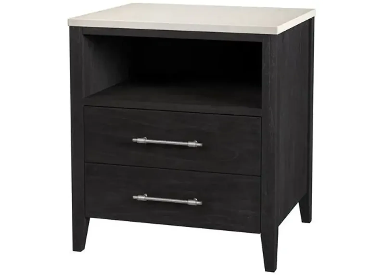 Ethan 2-Drawer Marble Top Nightstand