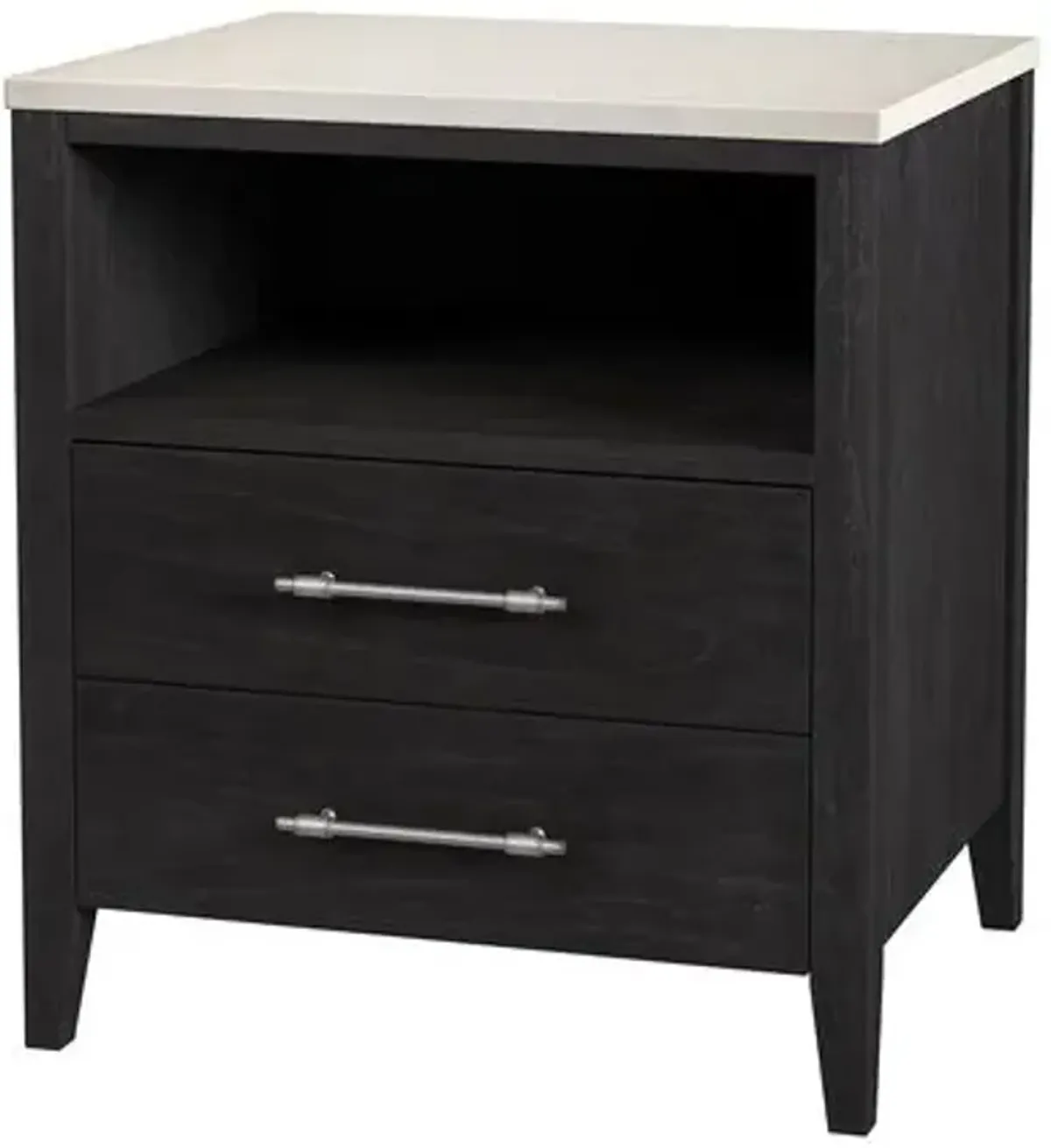 Ethan 2-Drawer Marble Top Nightstand