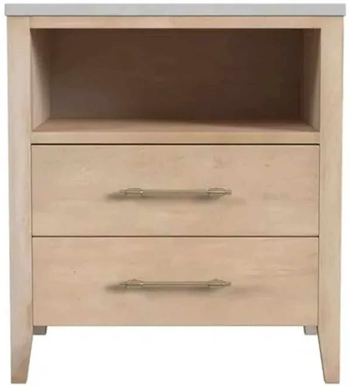 Ethan 2-Drawer Marble Top Nightstand