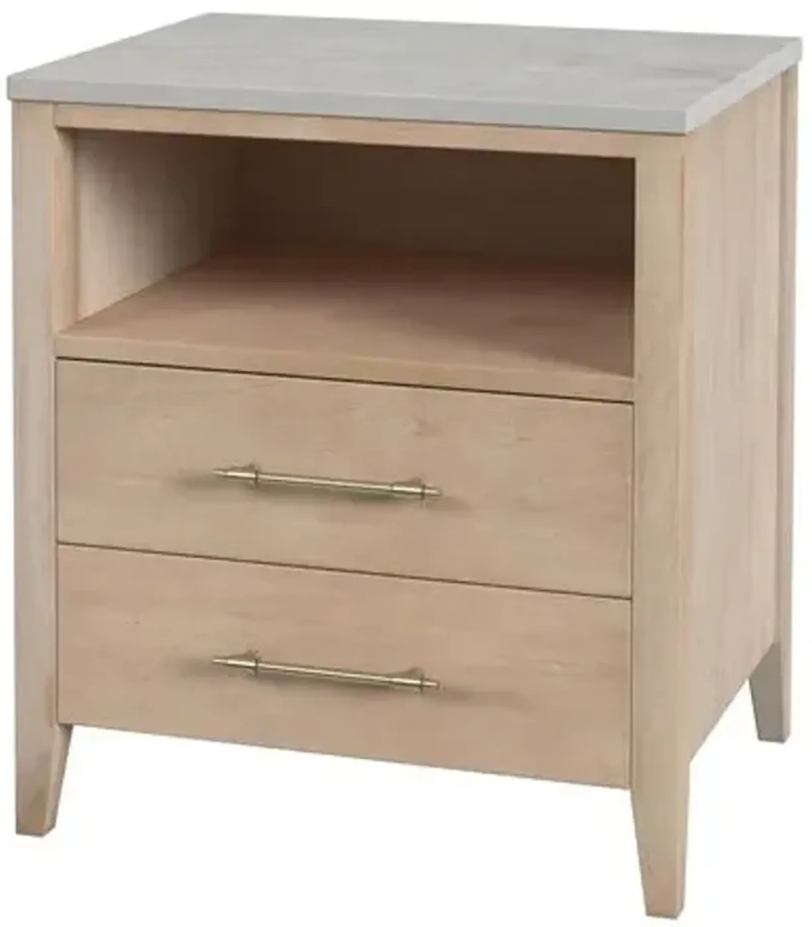 Ethan 2-Drawer Marble Top Nightstand