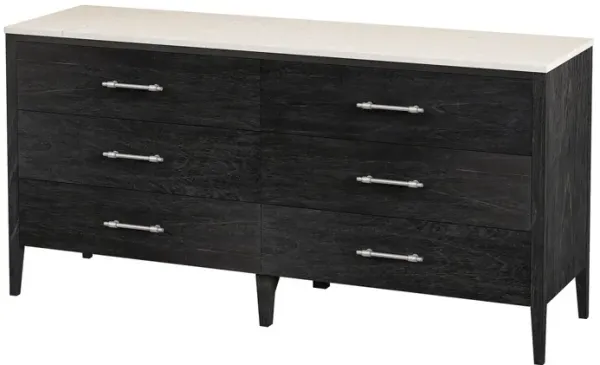 Ethan 6-Drawer Marble Top Dresser