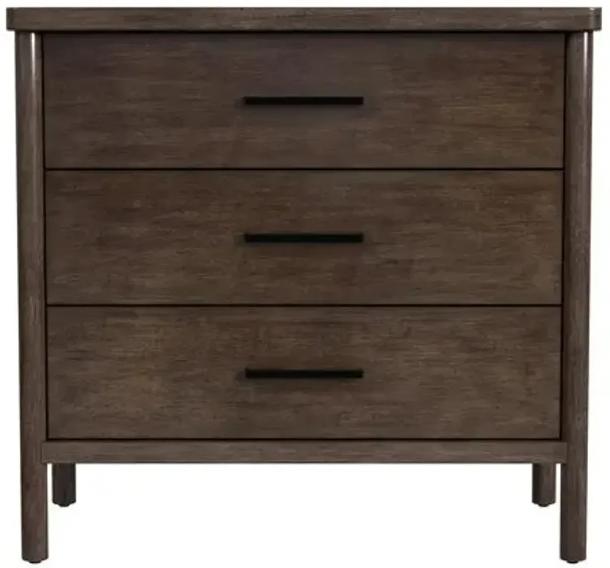 Gemma 3-Drawer Rounded Leg Dresser - Brown