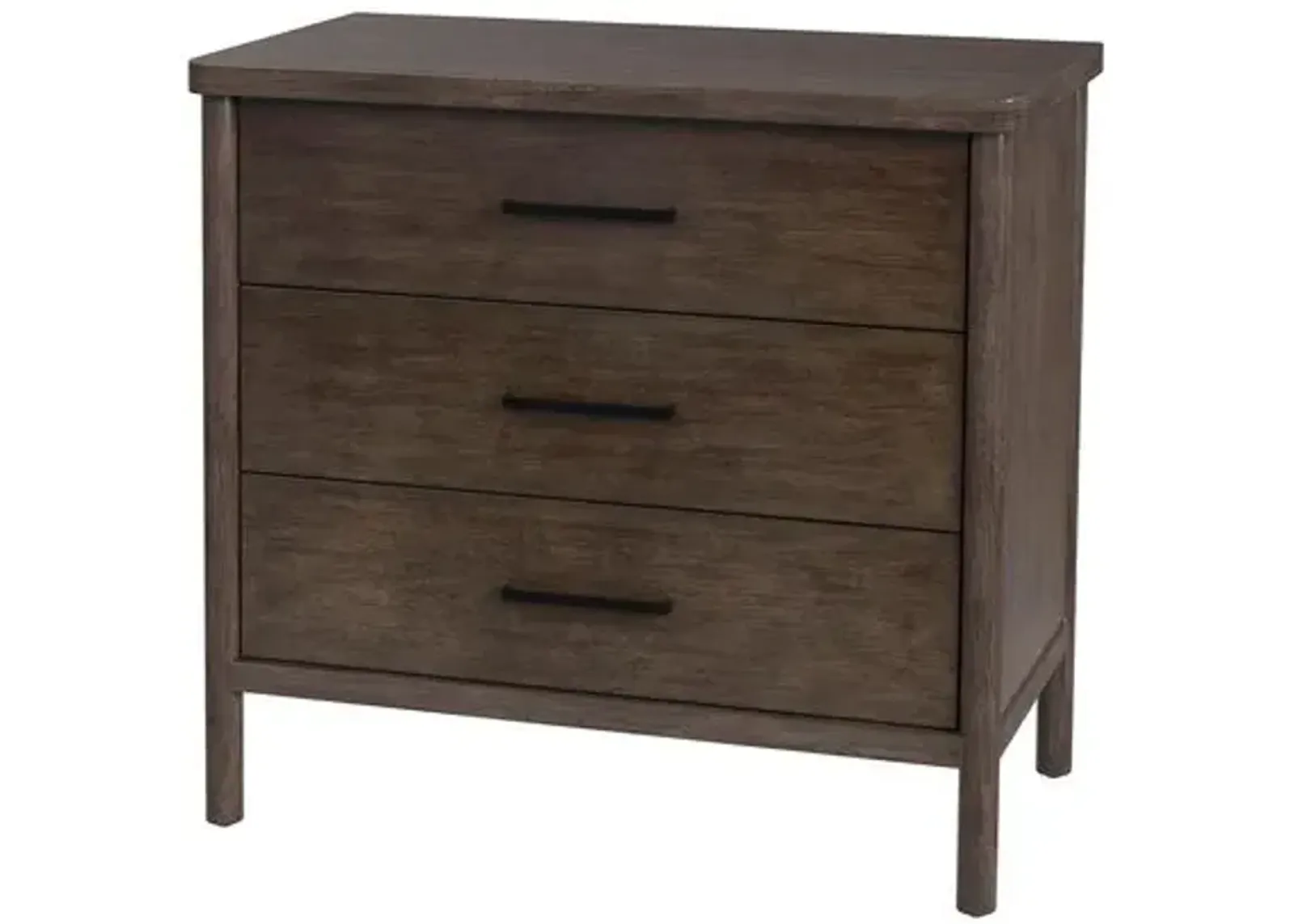 Gemma 3-Drawer Rounded Leg Dresser - Brown