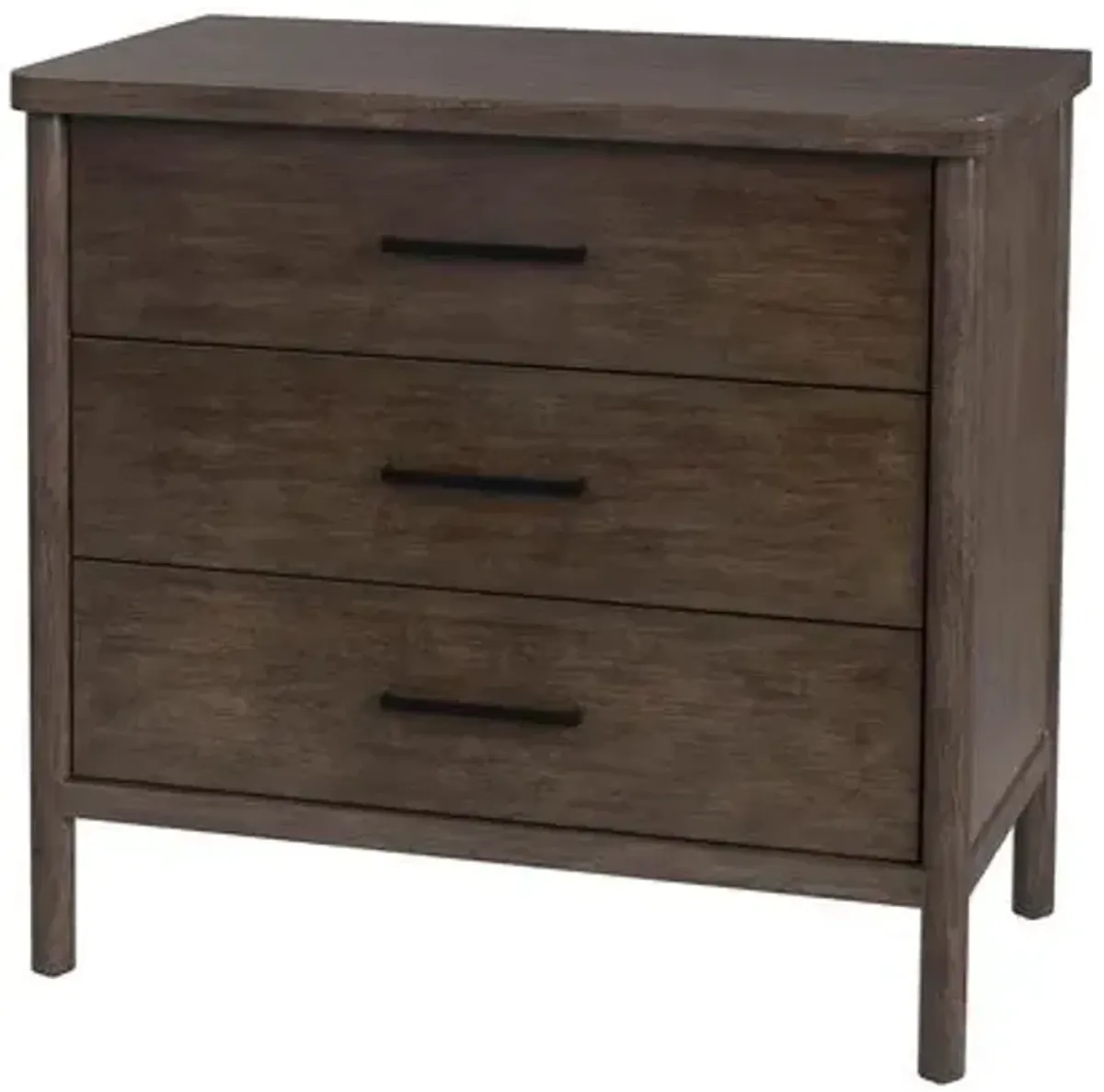 Gemma 3-Drawer Rounded Leg Dresser - Brown