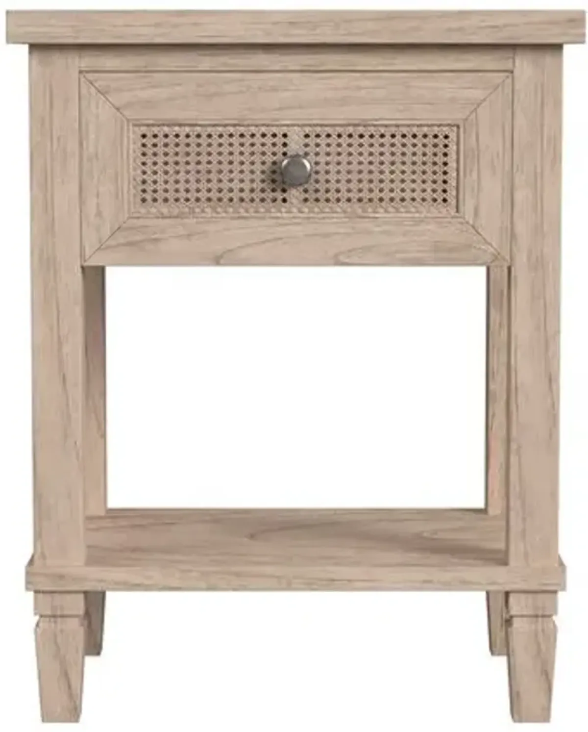 Myrtle 1-Drawer Cane Nightstand - Desert Sand