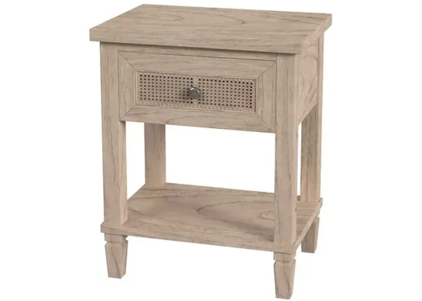 Kade 1-Drawer Cane Nightstand - Desert Sand