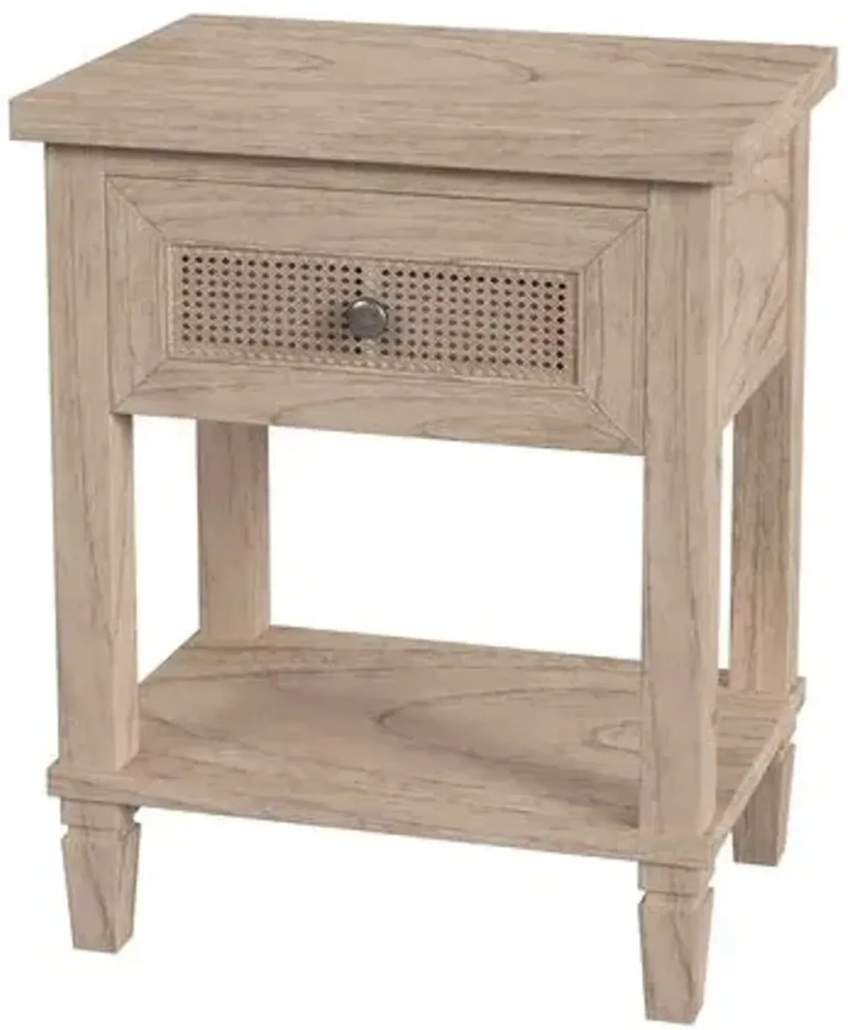 Myrtle 1-Drawer Cane Nightstand - Desert Sand