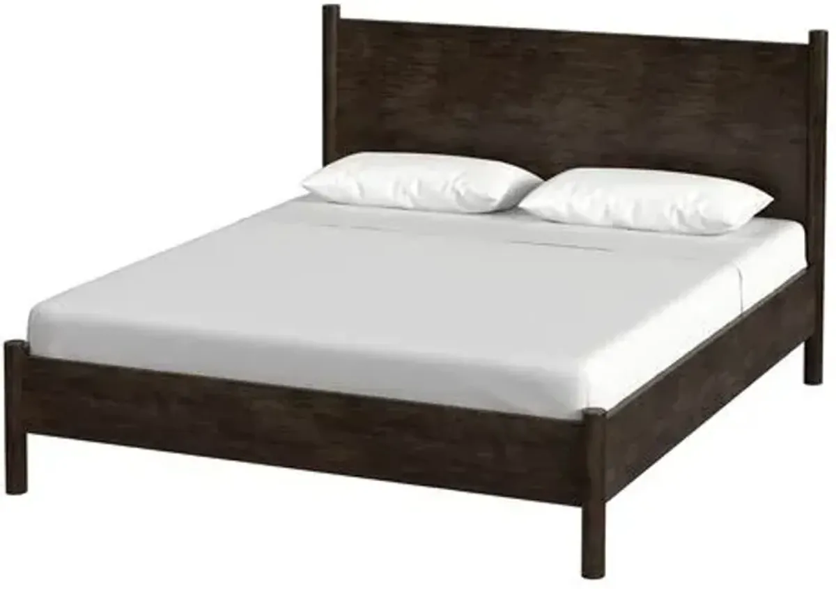 Gemma Rounded Leg Bed - Brown