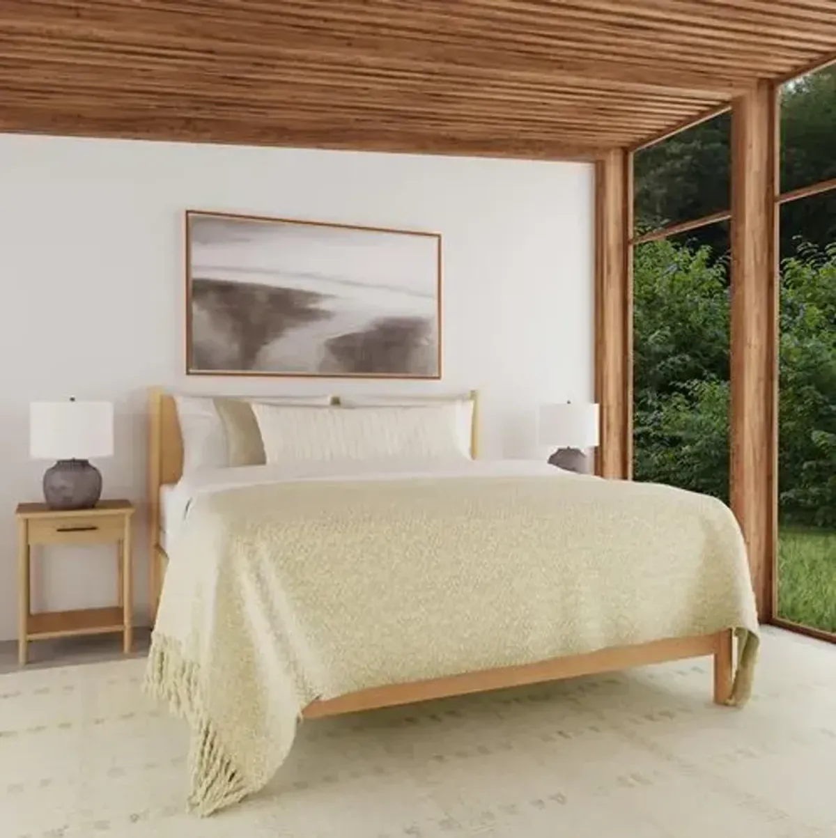Gemma Panel Bed - Brown