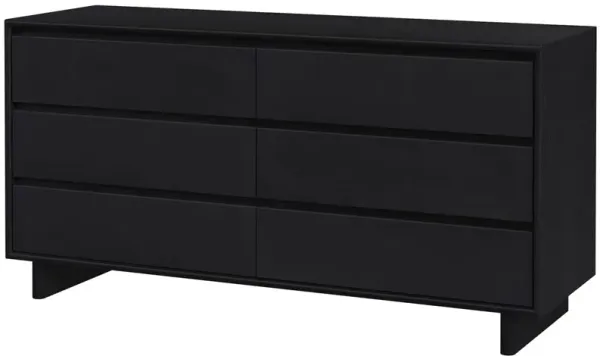 Jade Wood Panel 6-Drawer Dresser