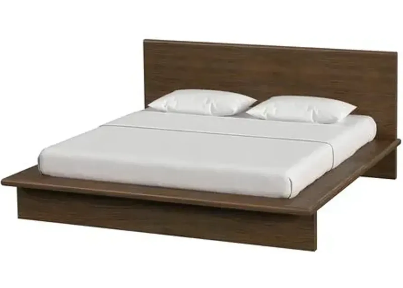 Jade Wood Platform Bed - Brown