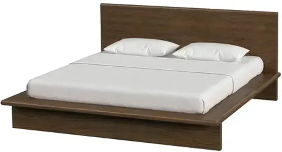 Jade Wood Platform Bed - Brown