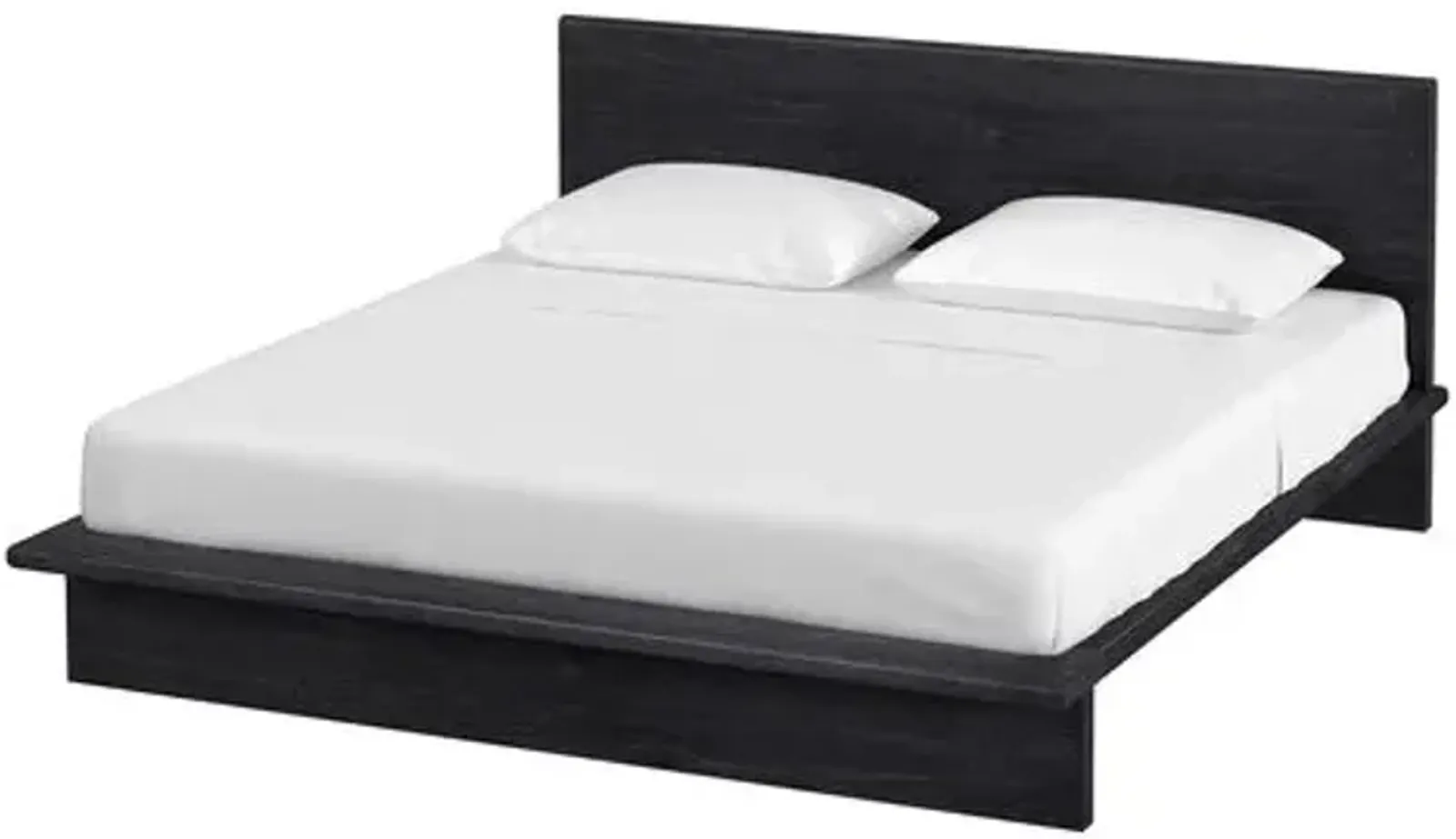 Jade Wood Platform Bed - Black