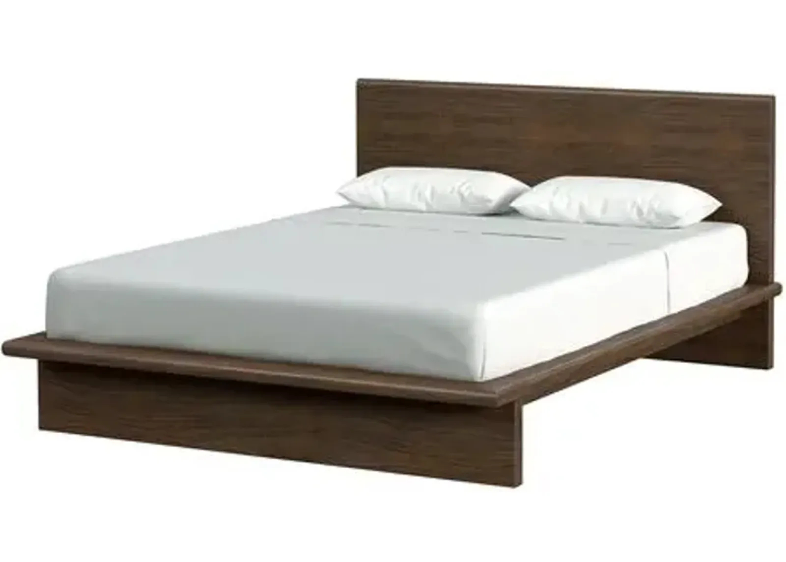 Jade Wood Platform Bed - Brown