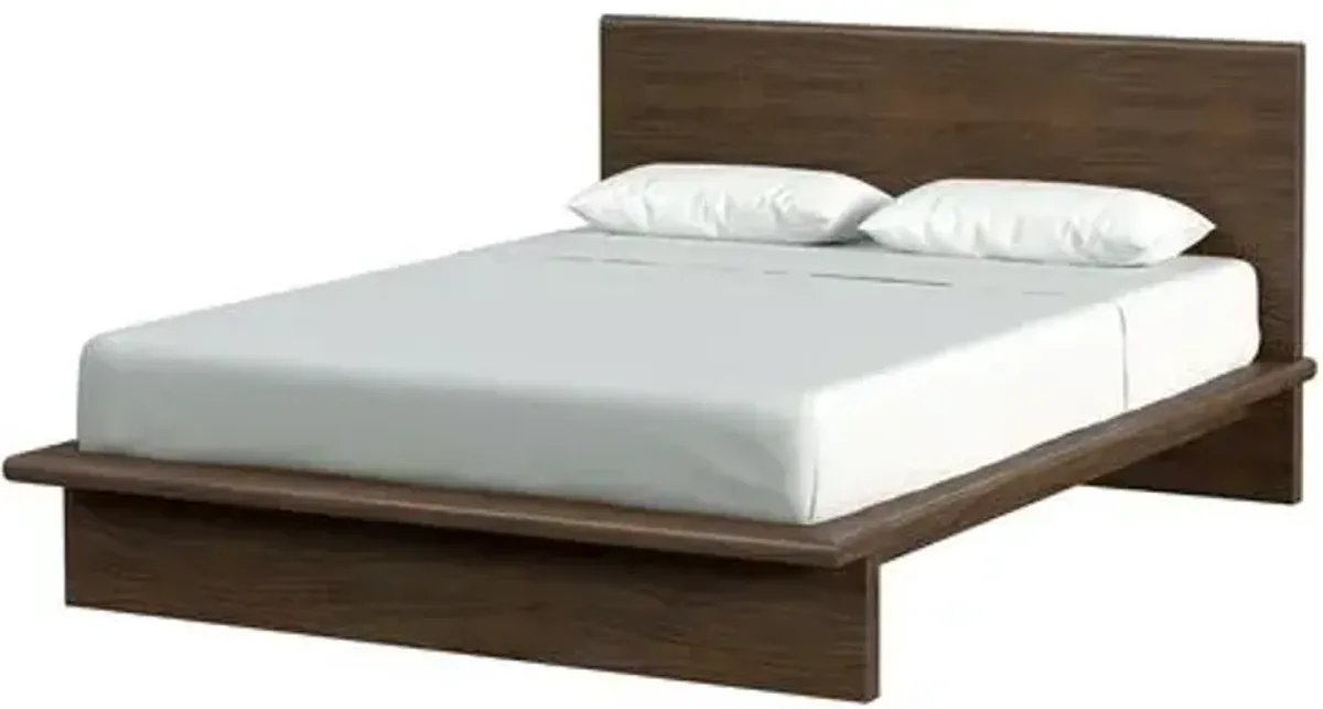 Jade Wood Platform Bed - Brown