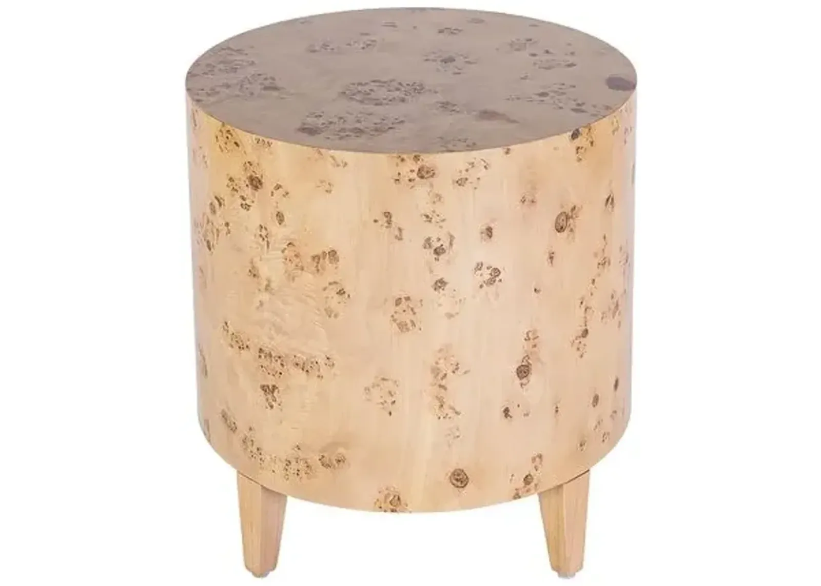 Noah Burl End Table - Brown