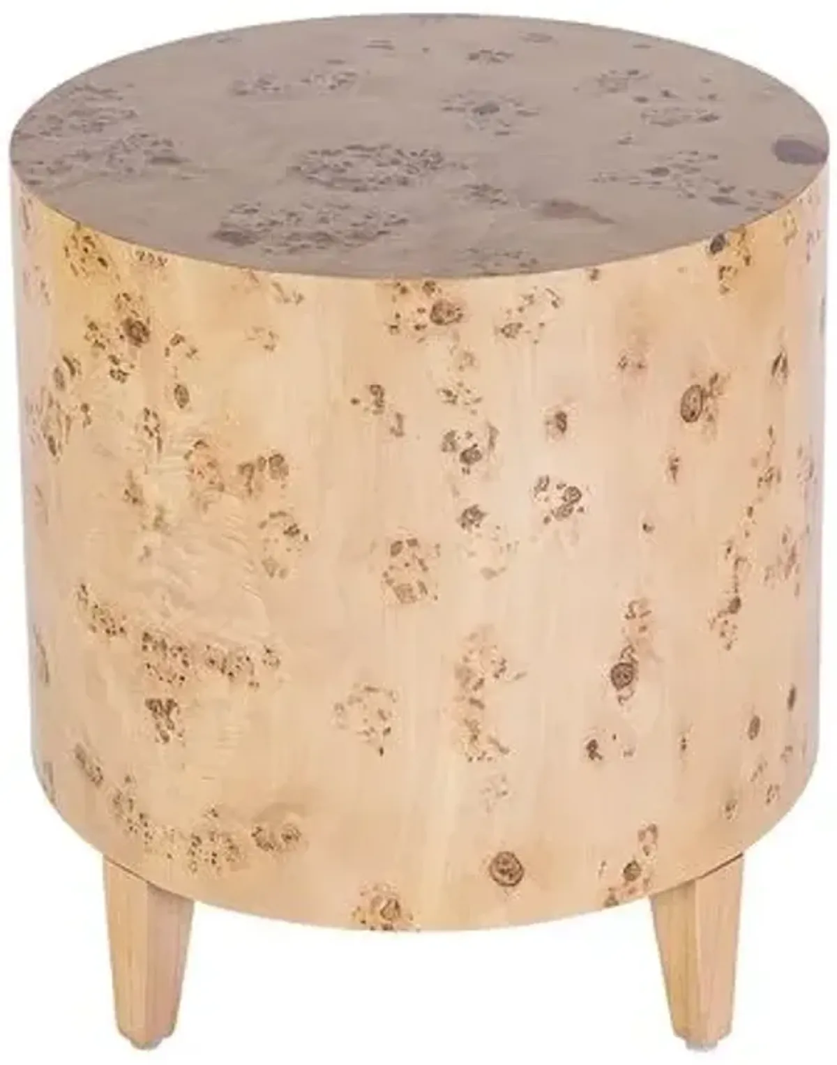 Noah Burl End Table - Brown