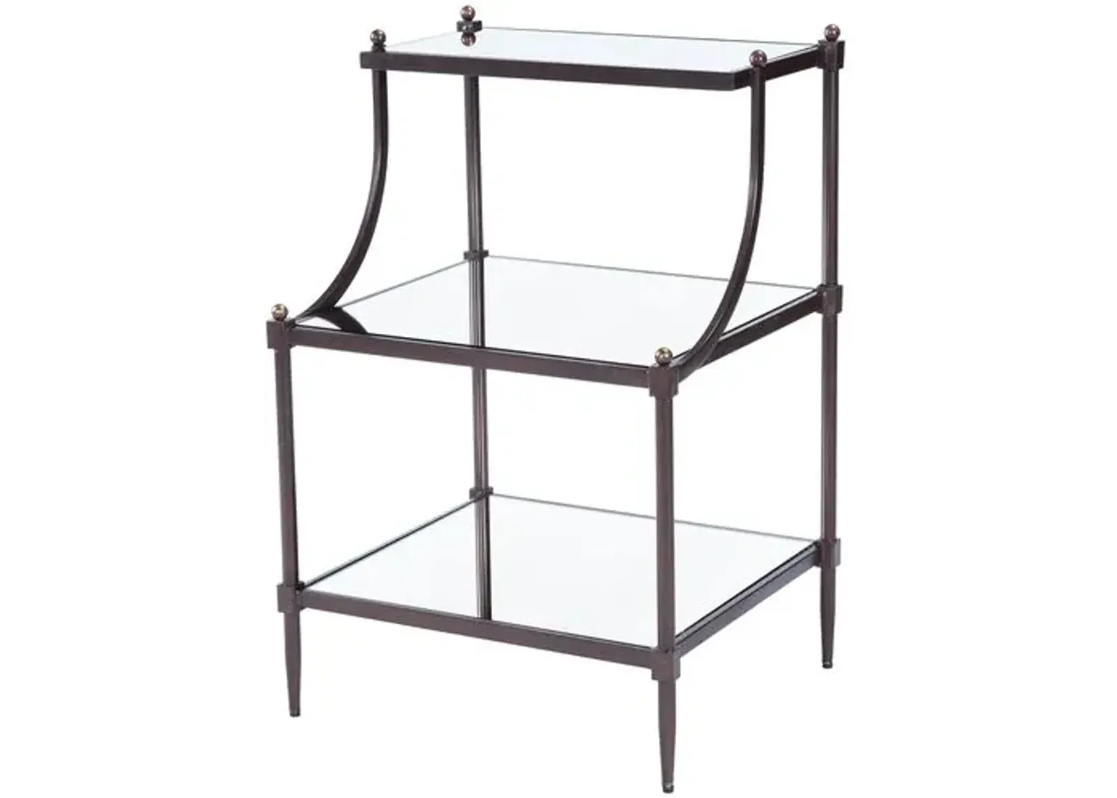 Liv Tiered Side Table - Bronze - Brown