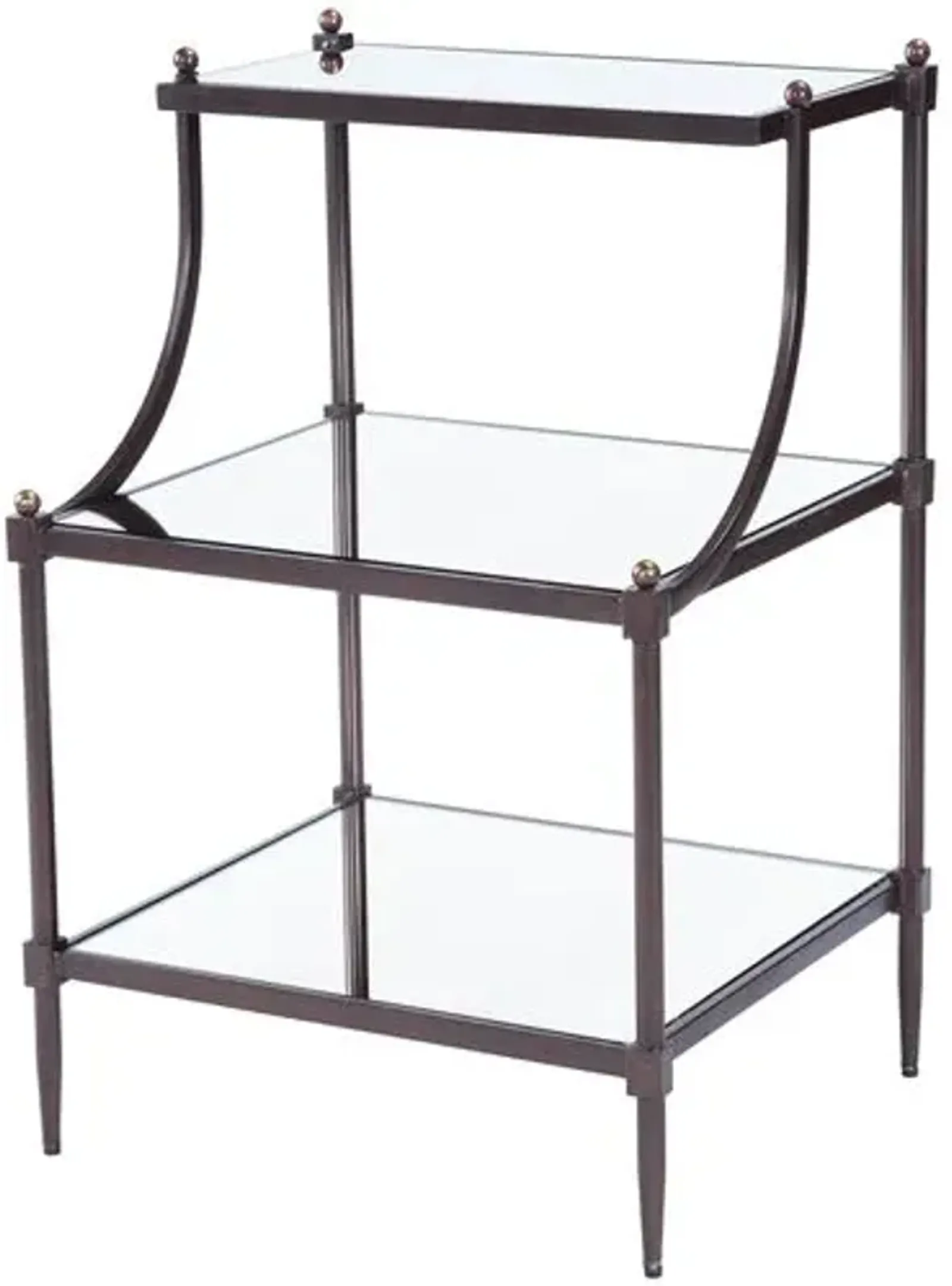 Liv Tiered Side Table - Bronze - Brown