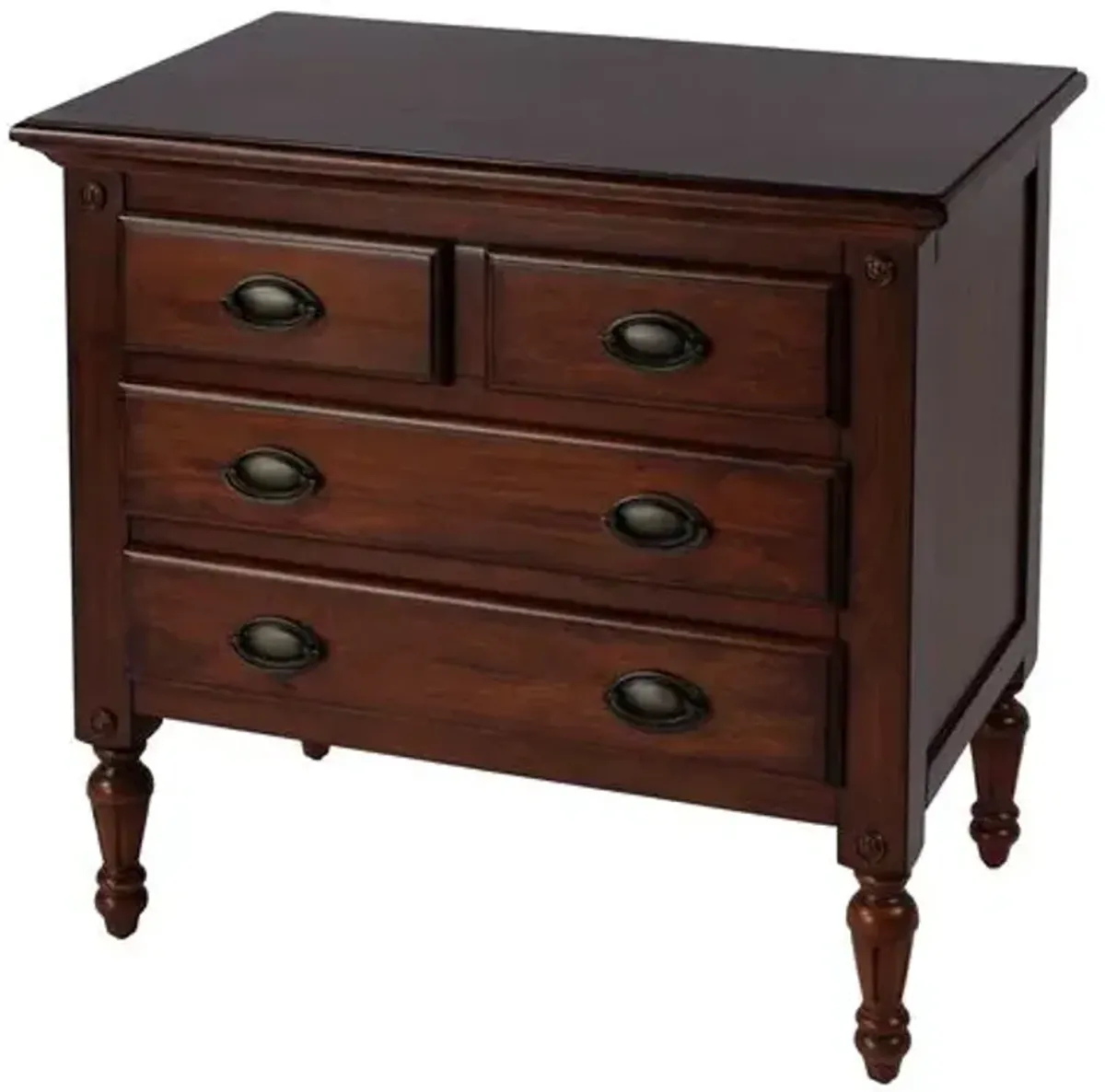 Lachlan 4-Drawer Chest - Cherry - Brown