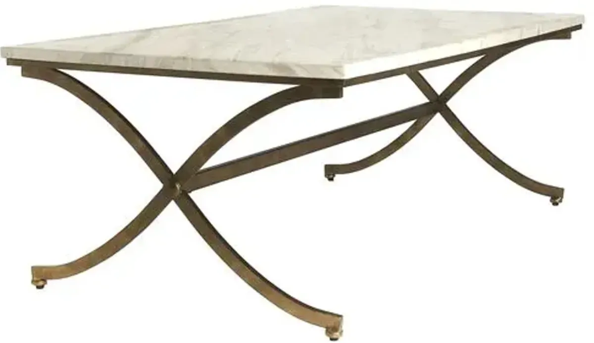 Darius Marble Coffee Table - Antique Gold