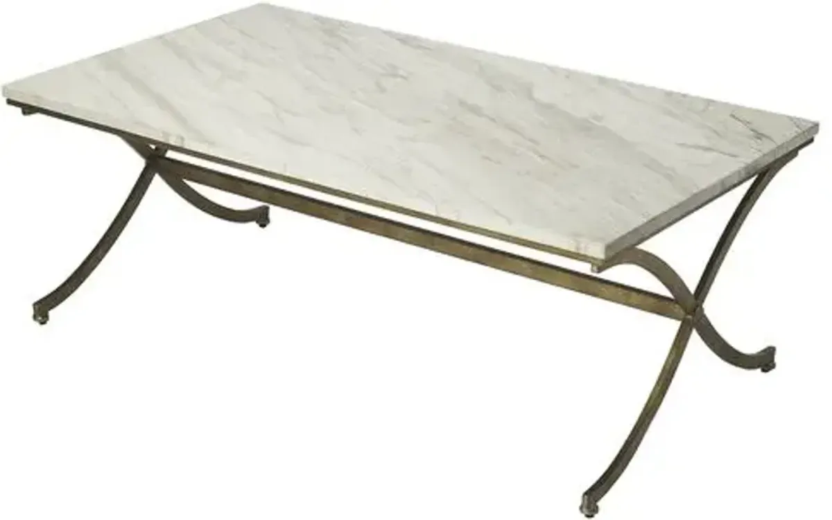 Darius Marble Coffee Table - Antique Gold