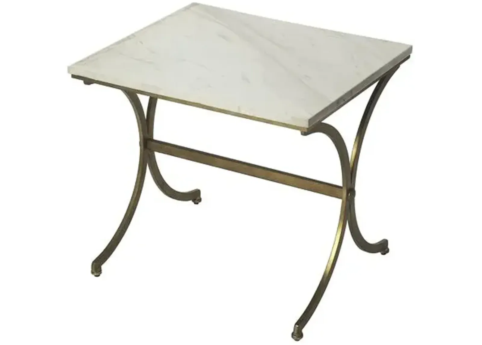 Darius Marble Side Table - Antique Gold