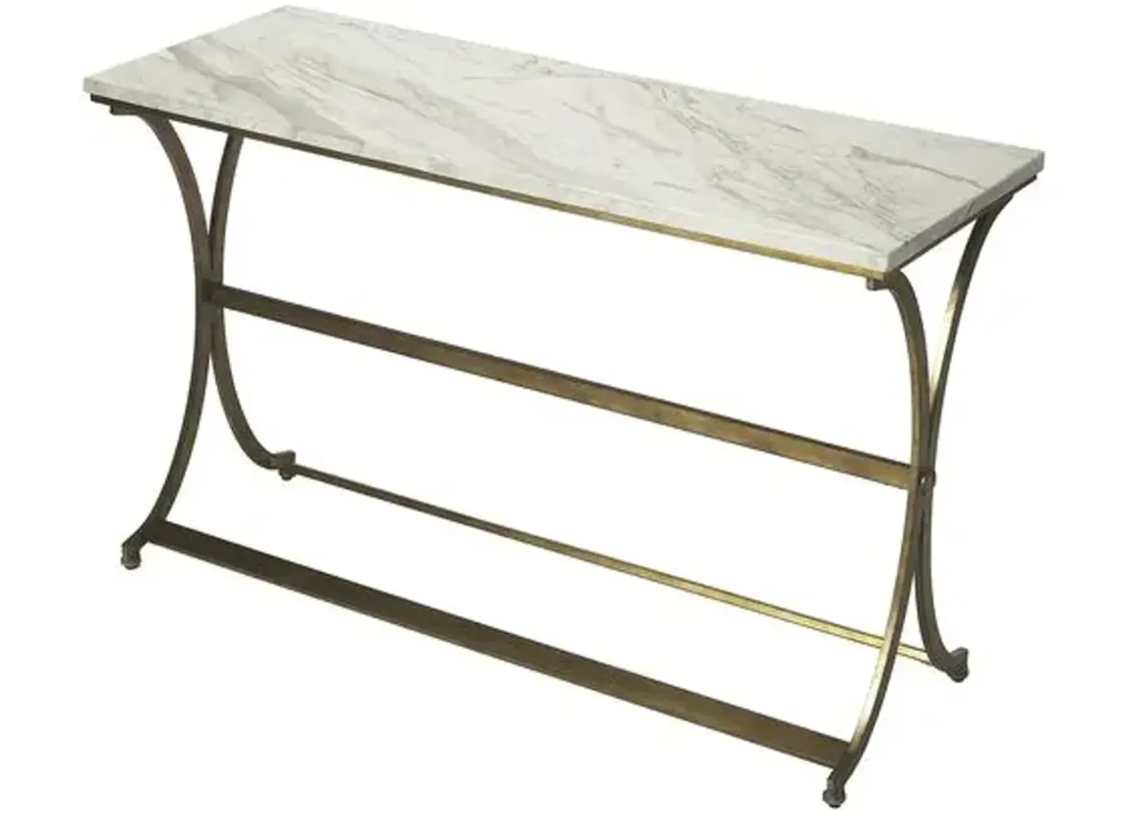 Darius Marble Console Table - Antique Gold