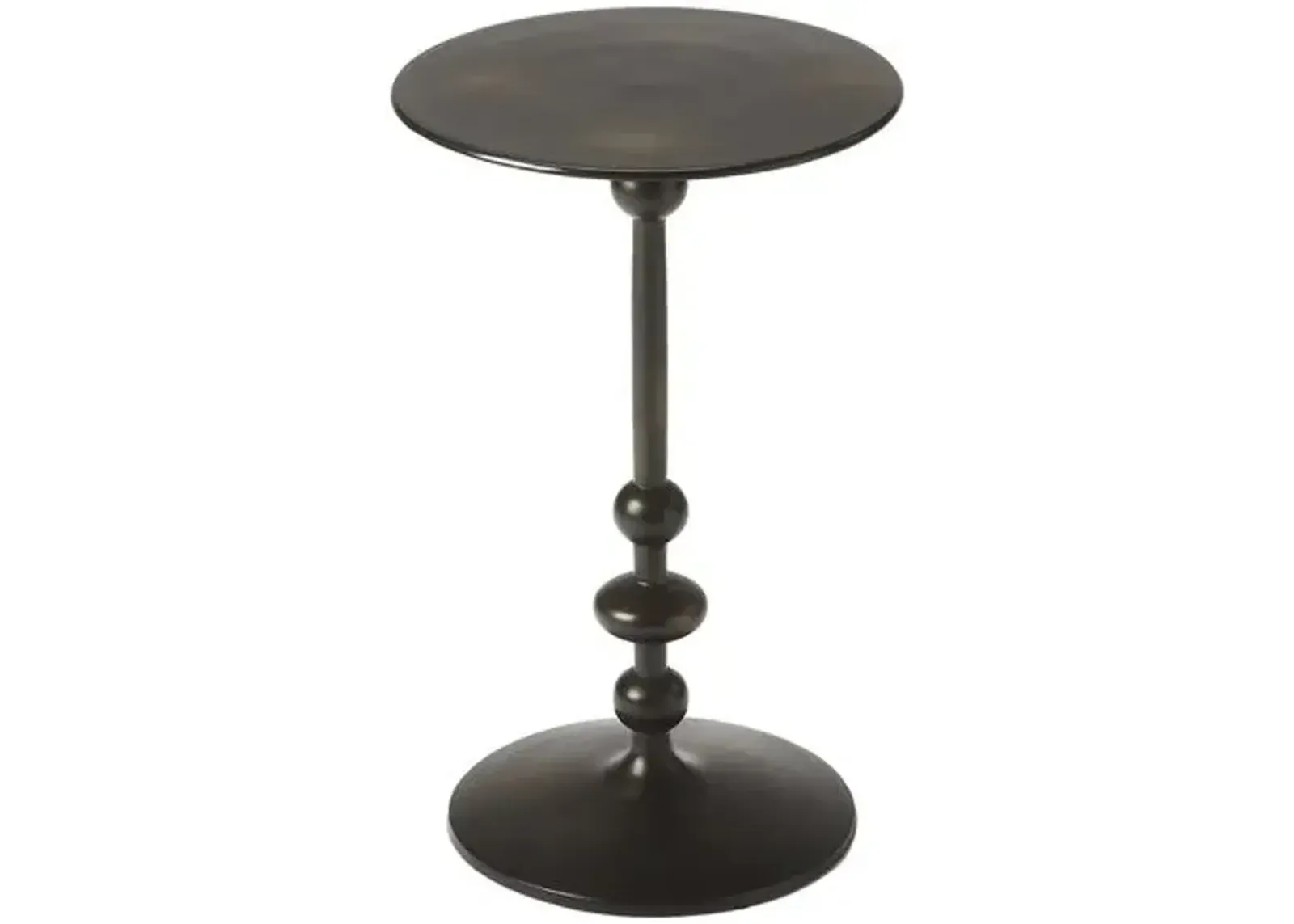 Alexa Pedestal Side Table - Brown