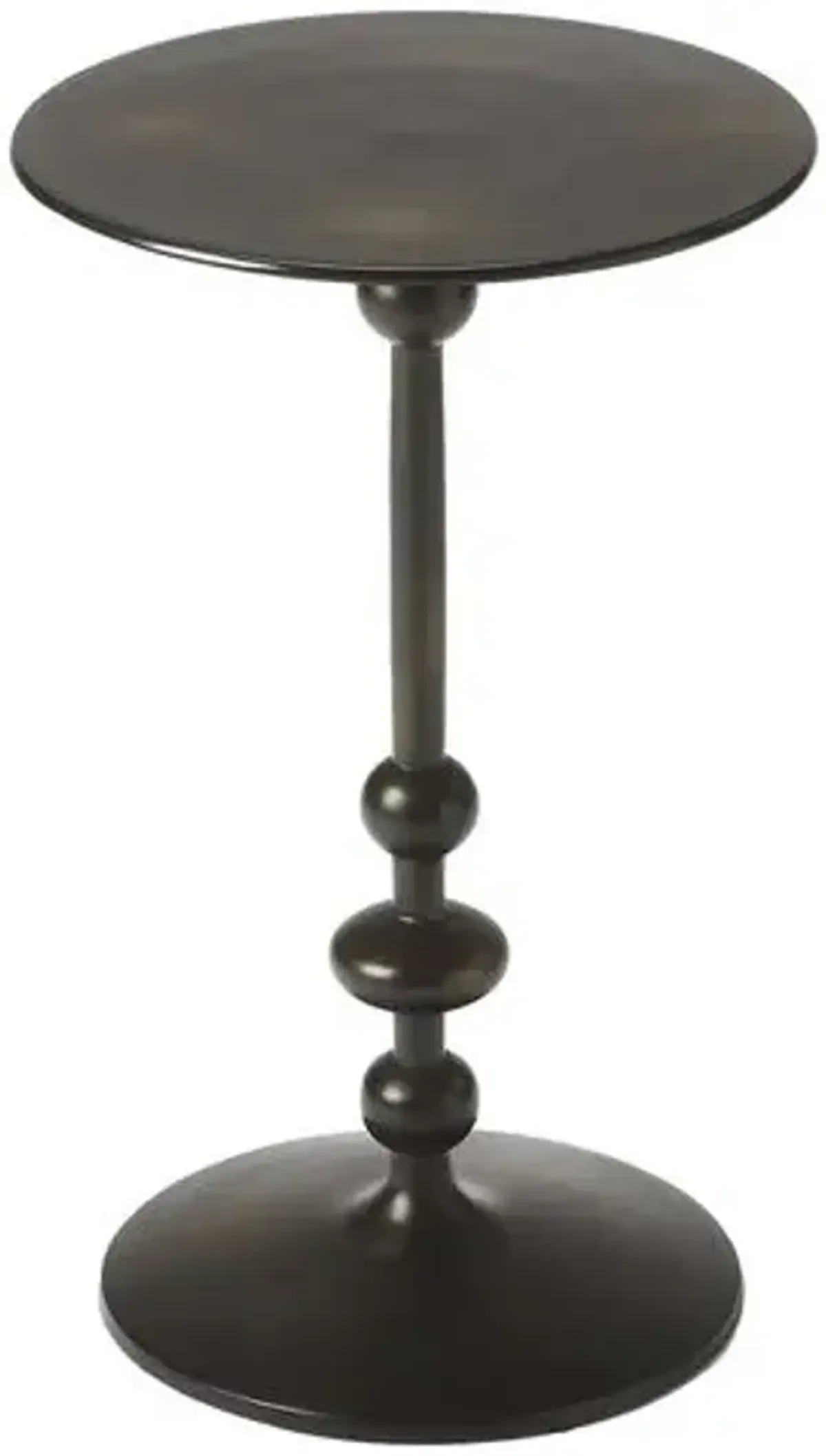 Alexa Pedestal Side Table - Brown