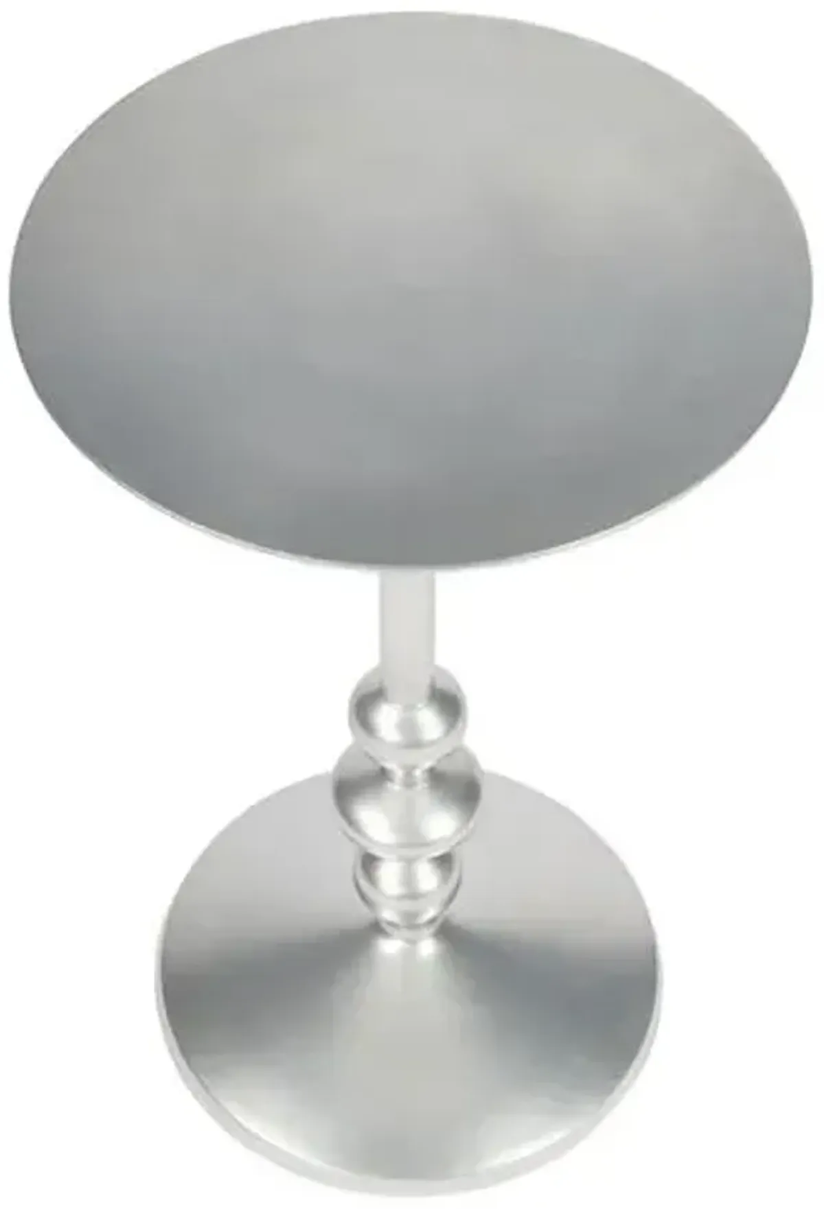 Alexa Pedestal Side Table - Silver