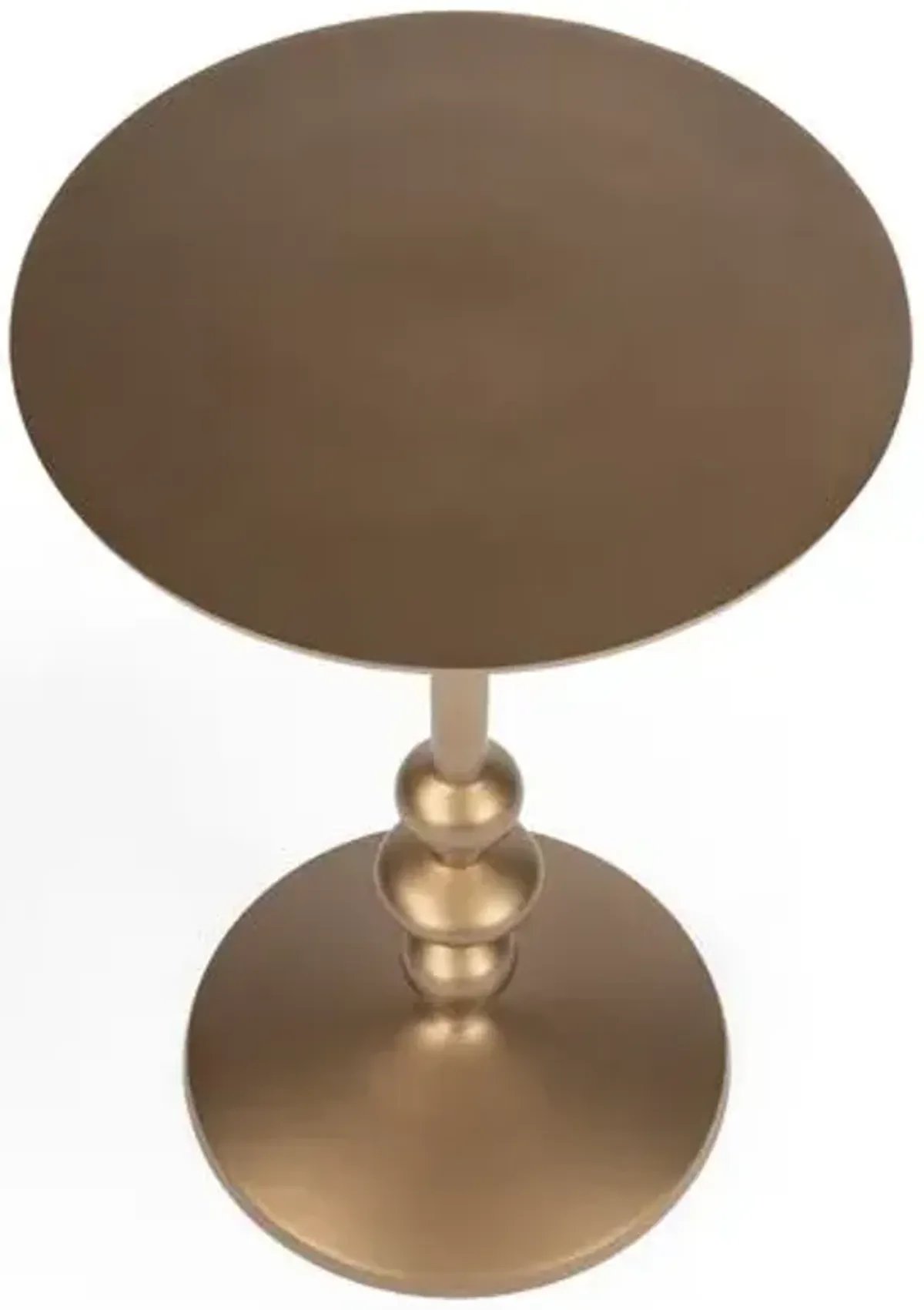 Alexa Pedestal Side Table - Gold