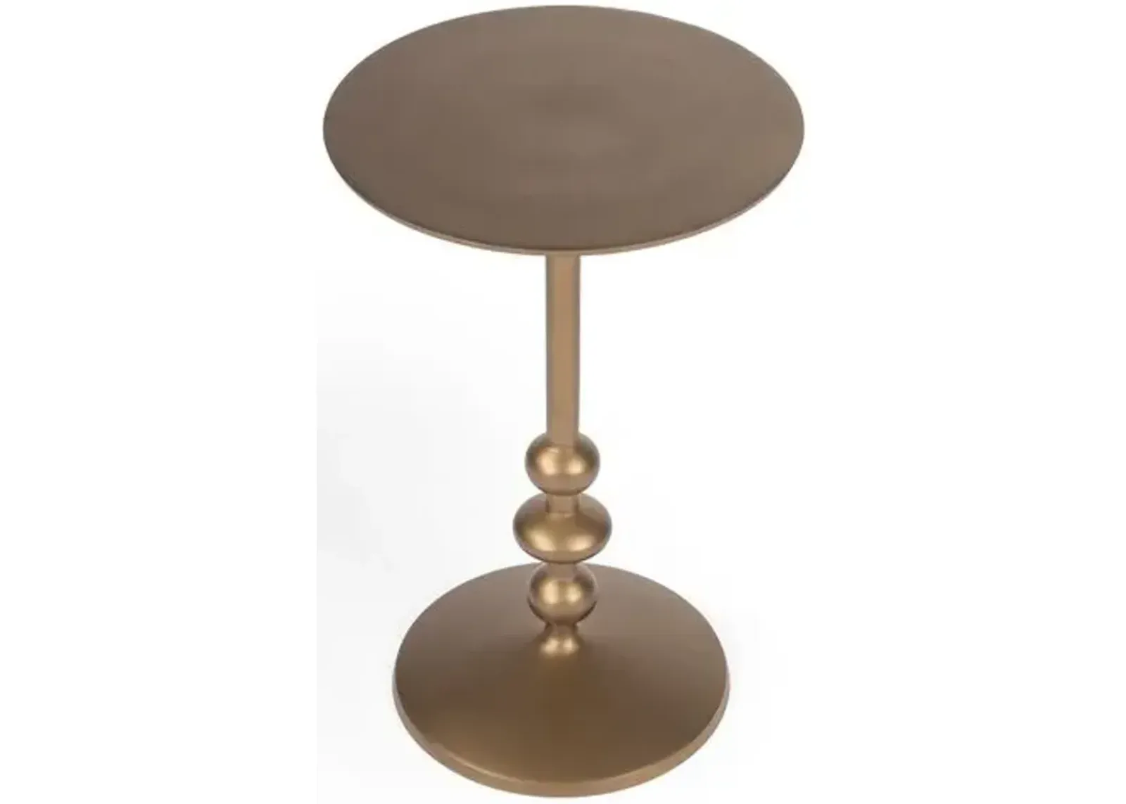 Alexa Pedestal Side Table - Gold